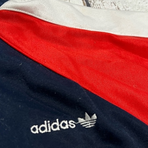 Vintage 80s Adidas Trefoil Zip Up Sportswear Track Running 1980s Jacket - Picture 3 of 8